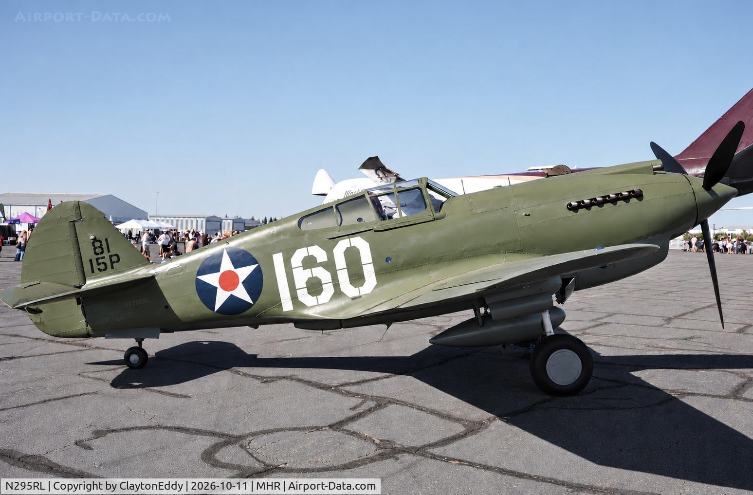 Aircraft N295RL, 1941 Curtiss P-40C, c/n 14777, California Capital Airshow 2026., at MHR, photo by ClaytonEddy