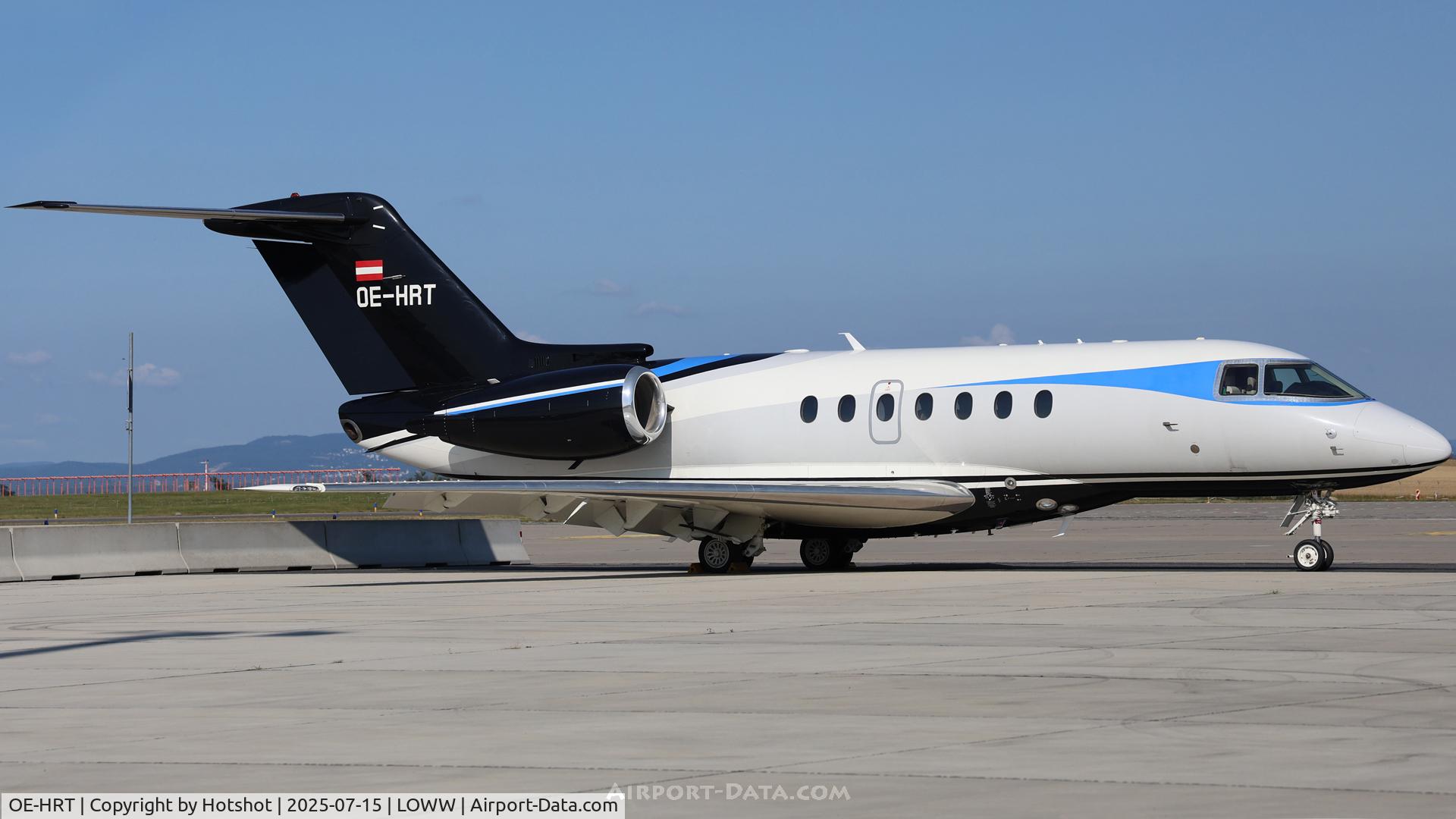 Aircraft OE-HRT, 2011 Hawker Beechcraft 4000 Horizon, c/n RC-56, Waiting already quite some time for the next flight, at LOWW, photo by Hotshot
