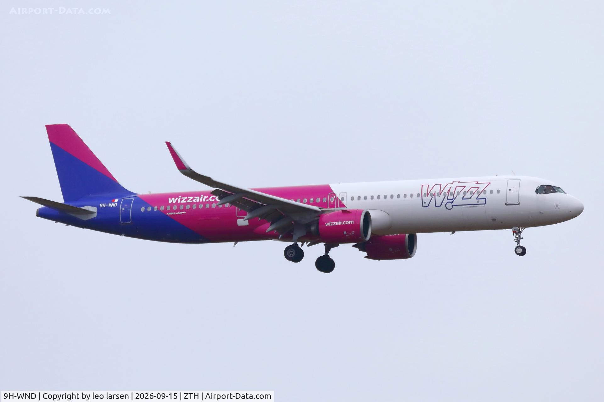 Aircraft 9H-WND, 2024 Airbus A321-271NX, c/n 11724, Zakynthos 15.9.2026, at ZTH, photo by leo larsen