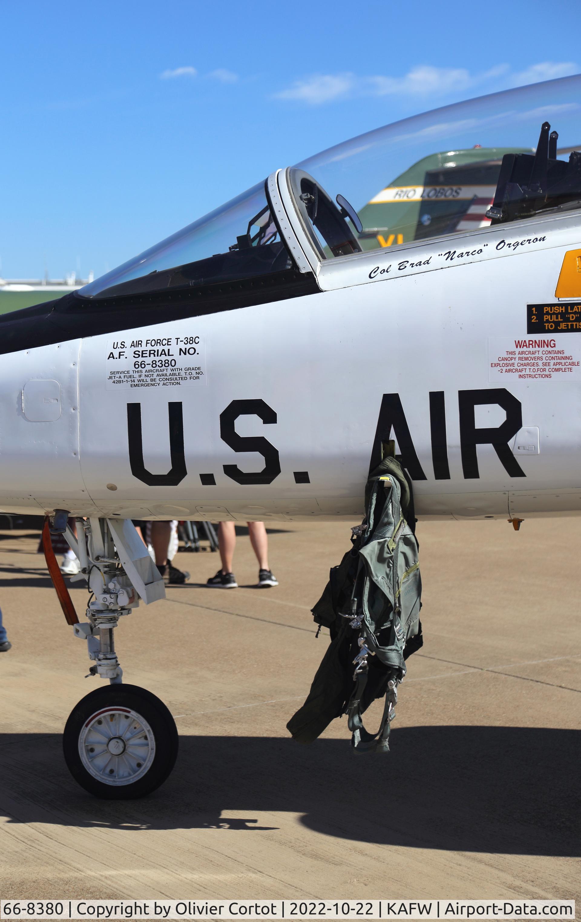 Aircraft 66-8380, 1966 Northrop T-38C Talon, c/n N.5950, 2022 Airshow, at KAFW, photo by Olivier Cortot
