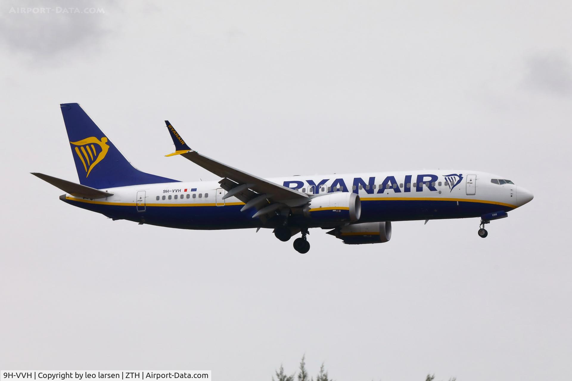 Aircraft 9H-VVH, 2018 Boeing 737-8 MAX, c/n 64295 l/n 7210, Zakynthos 15.9.2026, at ZTH, photo by leo larsen