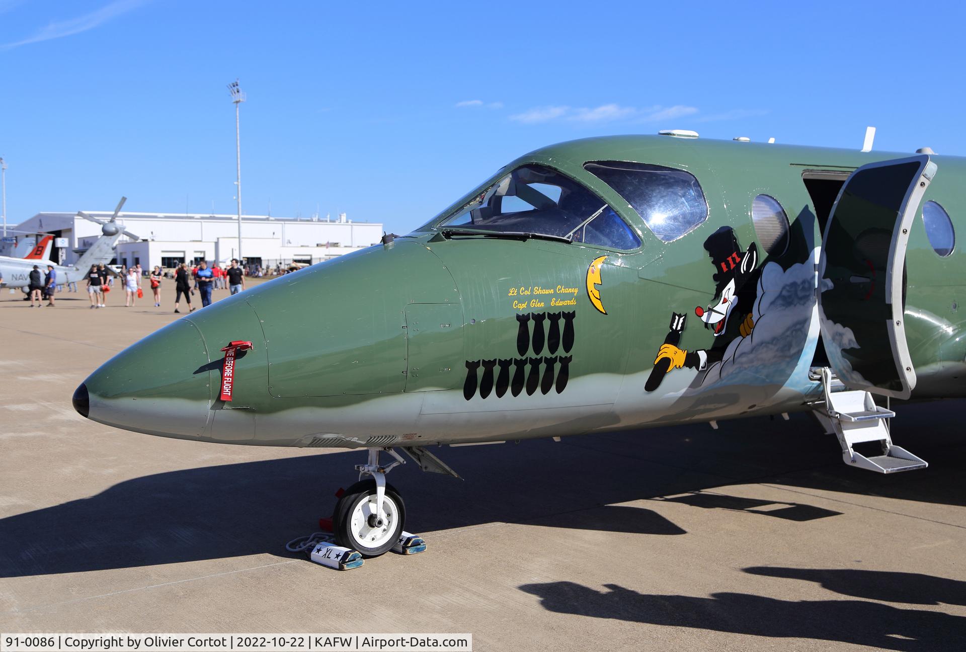 Aircraft 91-0086, 1991 Beechcraft T-1A Jayhawk, c/n TT-27, 2022 Airshow, at KAFW, photo by Olivier Cortot