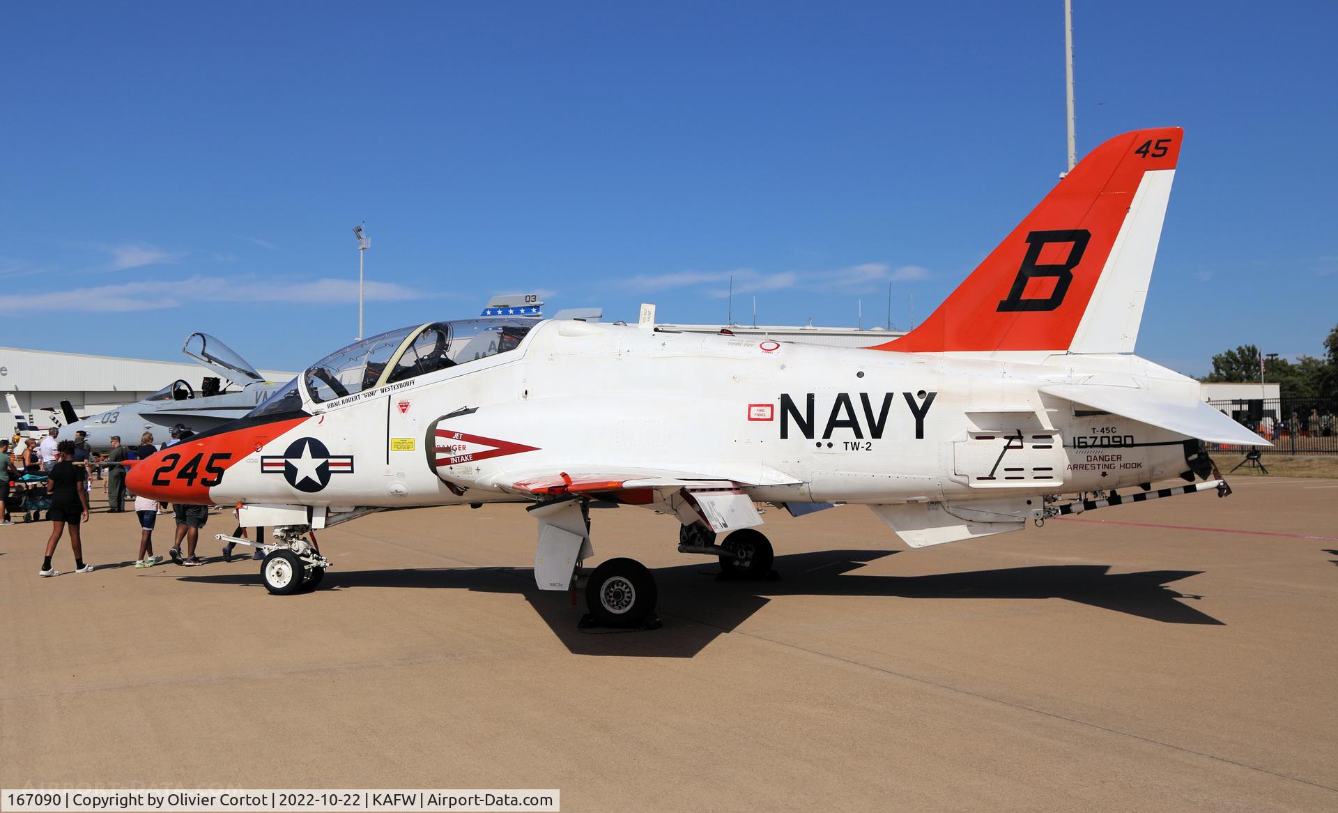 Aircraft 167090, Boeing T-45C Goshawk, c/n C122, 2022 Airshow, at KAFW, photo by Olivier Cortot