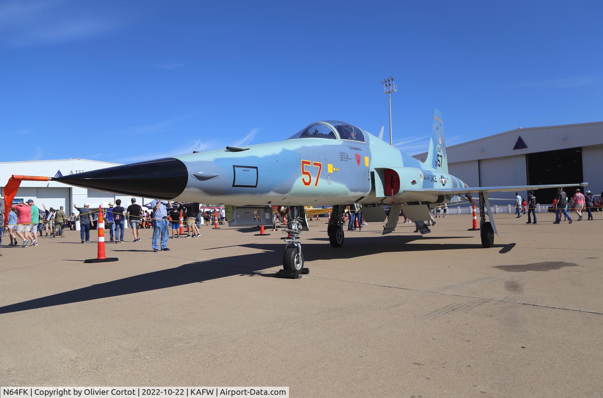 Aircraft N64FK, 1979 Northrop F-5E Tiger II, c/n L.1004, 2022 Airshow, at KAFW, photo by Olivier Cortot