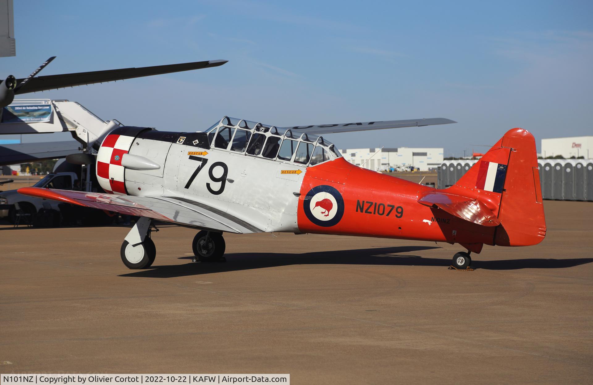 Aircraft N101NZ, 1944 North American AT-6D Texan, c/n 88-15611, 2022 Airshow, at KAFW, photo by Olivier Cortot