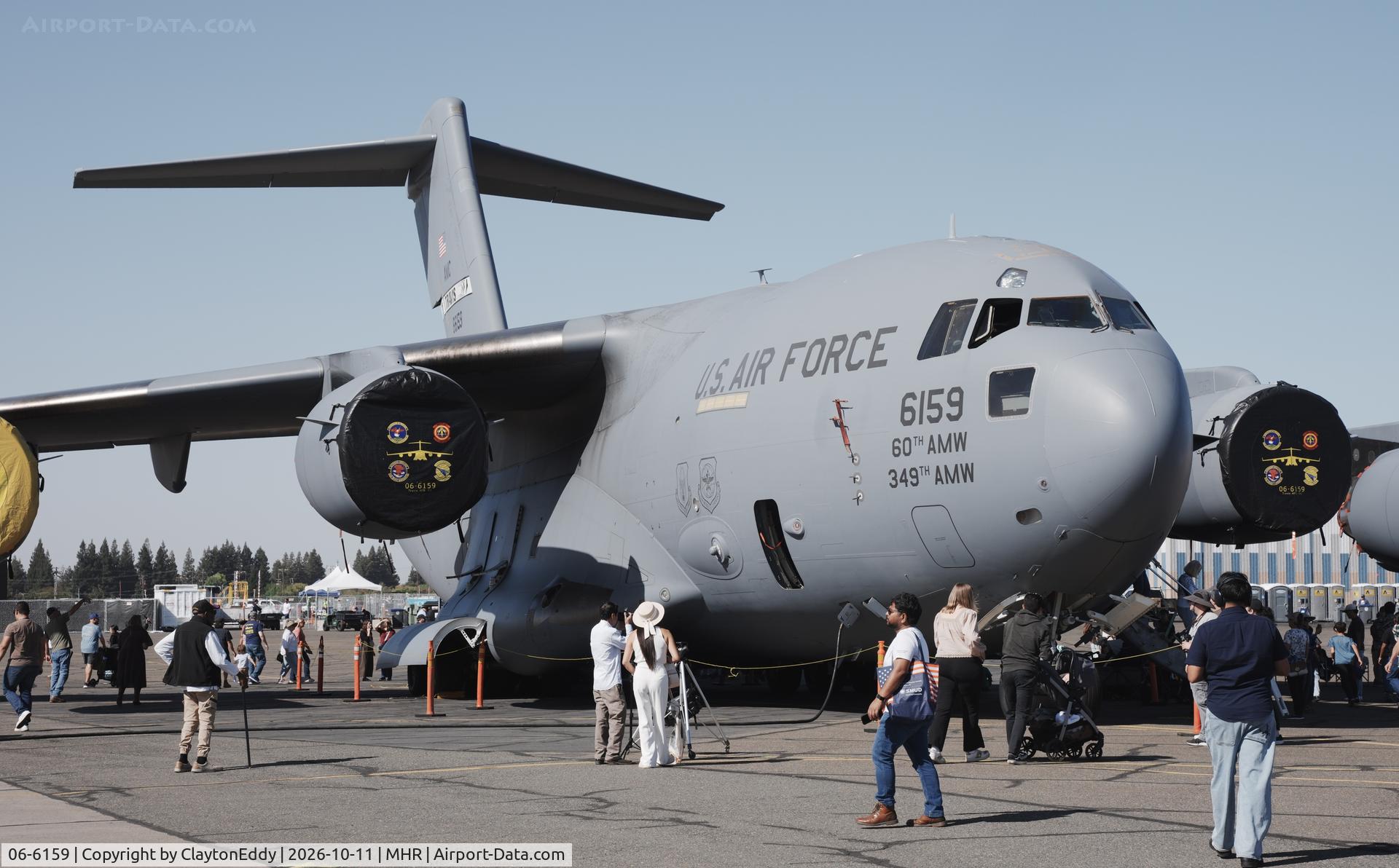 Aircraft 06-6159, 2006 Boeing C-17A Globemaster III, c/n F-240/P-212, California Capital Airshow 2026, at MHR, photo by ClaytonEddy