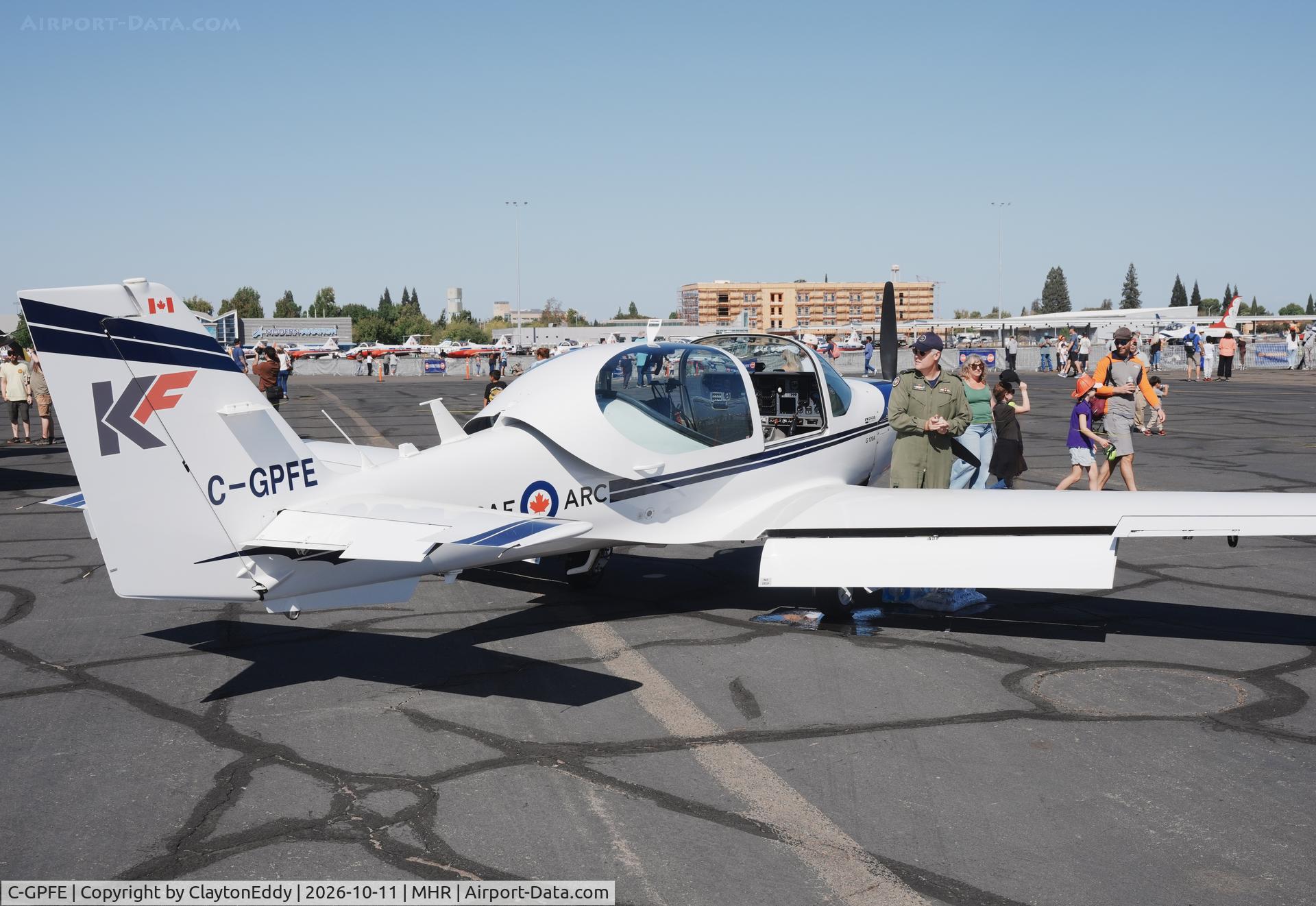 Aircraft C-GPFE, 2010 Grob G-120A, c/n 85055, California Capital Airshow 2026., at MHR, photo by ClaytonEddy