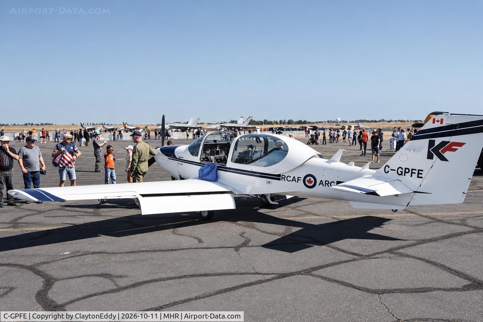 Aircraft C-GPFE, 2010 Grob G-120A, c/n 85055, California Capital Airshow 2026., at MHR, photo by ClaytonEddy