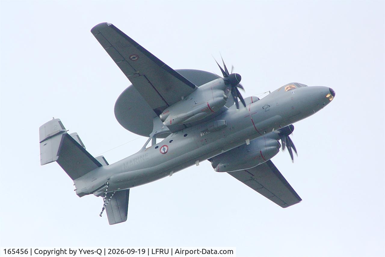 Aircraft 165456, Northrop Grumman E-2C Hawkeye, c/n FR-2, Northrop Grumman E-2C Hawkeye, On display, Morlaix-Ploujean airport (LFRU-MXN), at LFRU, photo by Yves-Q