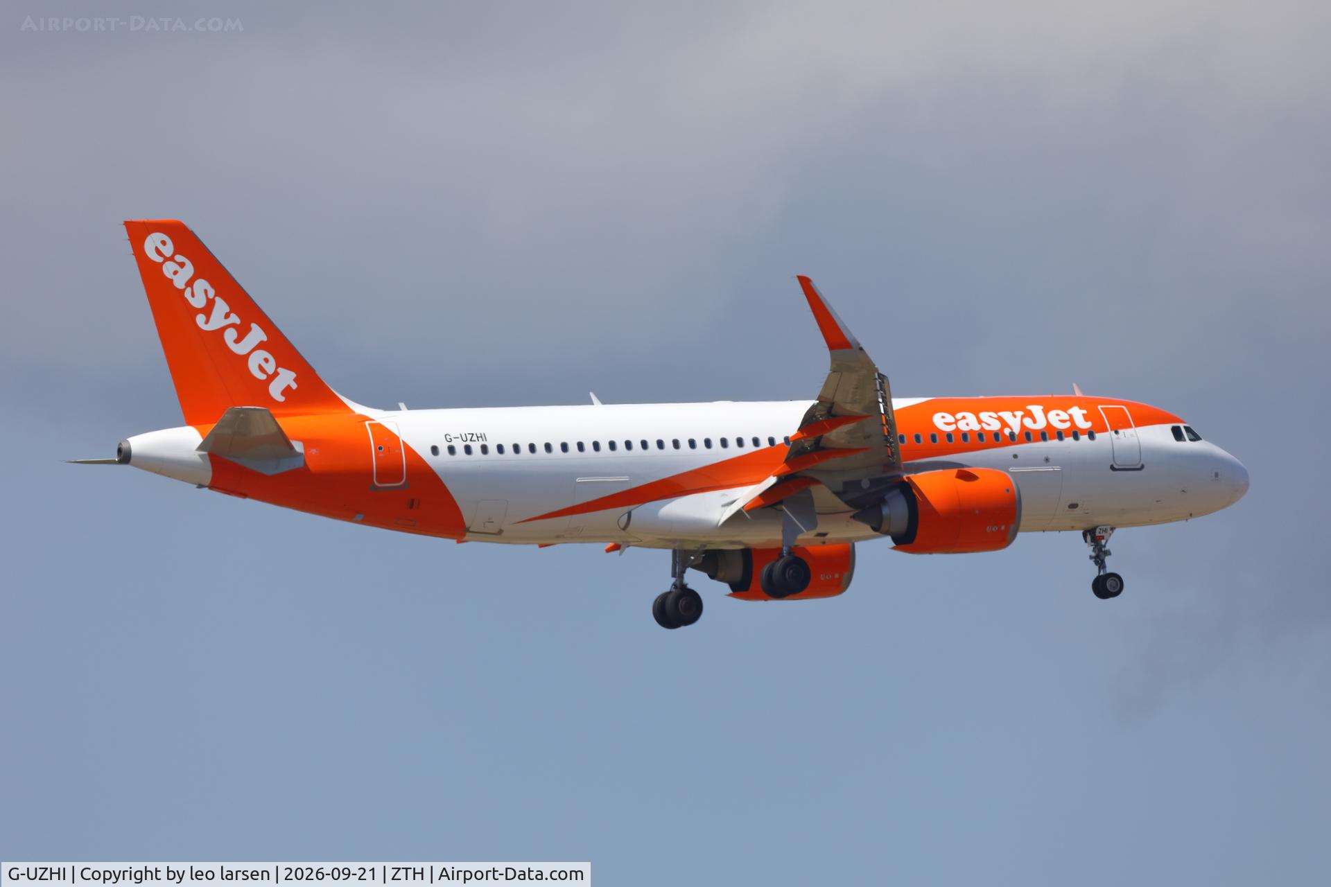 Aircraft G-UZHI, 2018 Airbus A320-251NEO, c/n 8304, Zakenthos 21.9.2026, at ZTH, photo by leo larsen