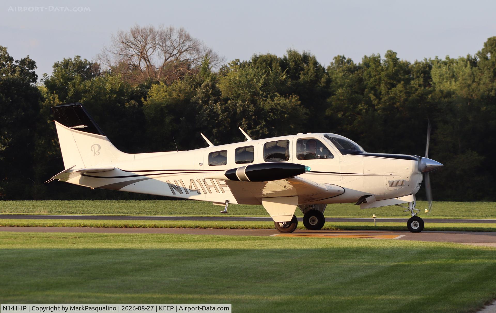 Aircraft N141HP, 1981 Beech A36 Bonanza 36, c/n E-1815, Beech A36, at KFEP, photo by MarkPasqualino