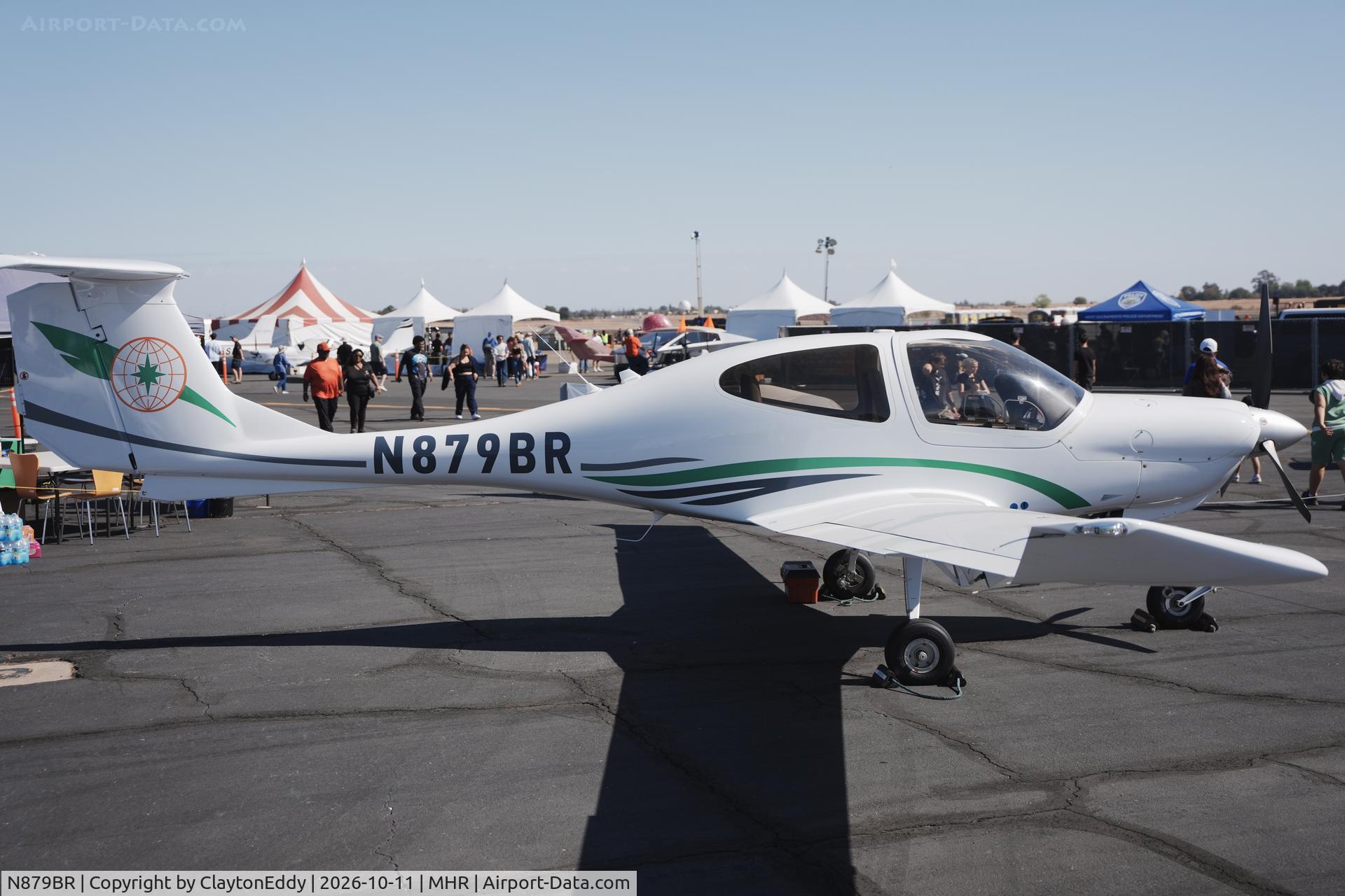 Aircraft N879BR, Diamond DA 40, c/n 40.1264, California Capital Airshow 2026., at MHR, photo by ClaytonEddy