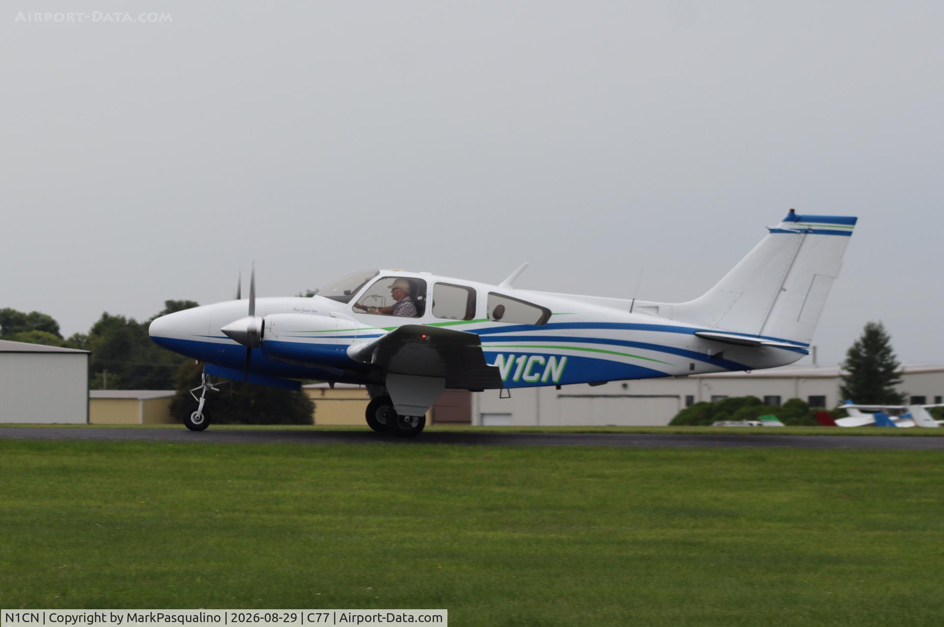 Aircraft N1CN, 1967 Beech C55 Baron (95-C55), c/n TE-313, Beech C55, at C77, photo by MarkPasqualino