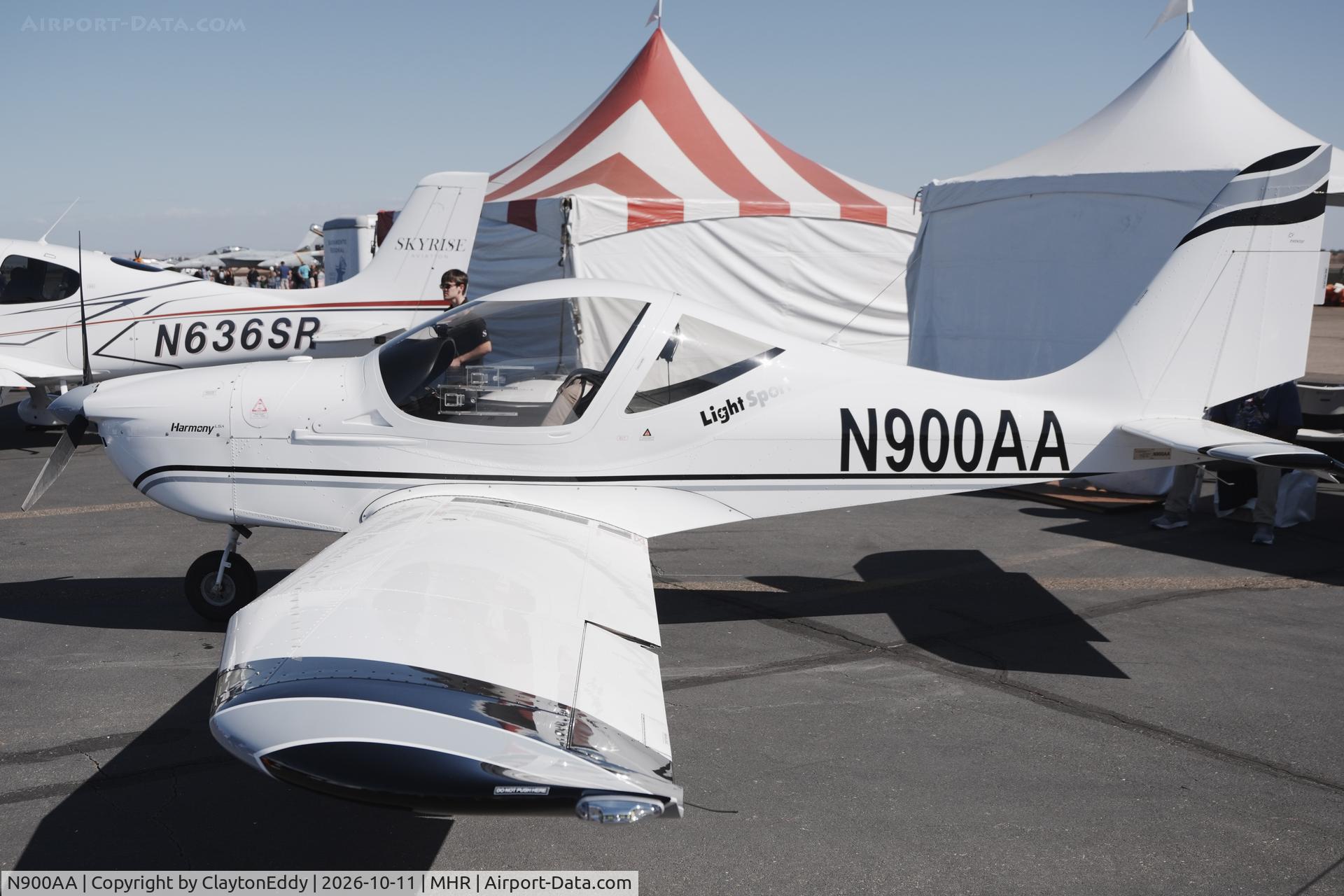 Aircraft N900AA, 2024 Evektor - Aerotechnik A S Harmony LSA, c/n 2024 2246, California Capital Airshow 2026, at MHR, photo by ClaytonEddy
