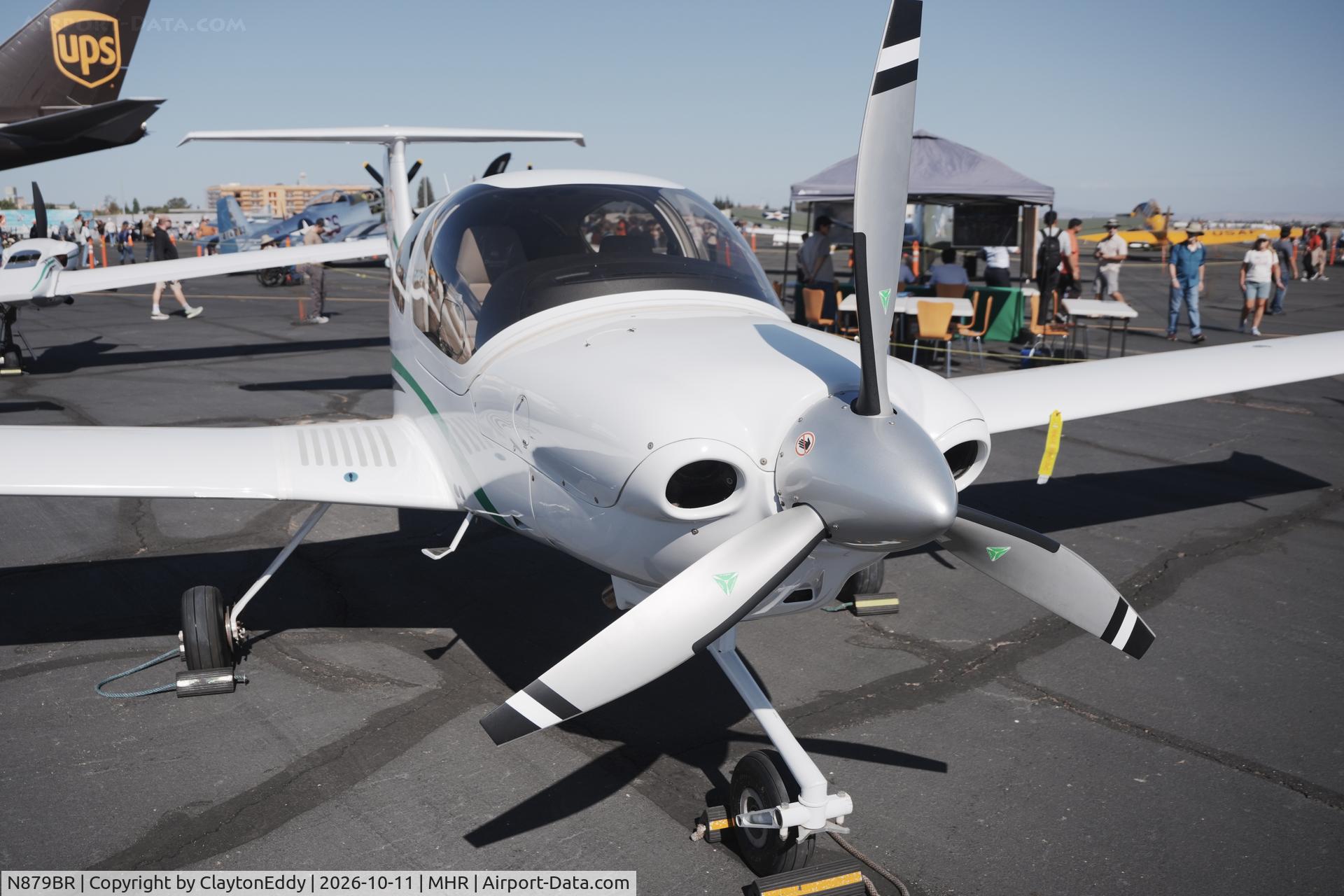 Aircraft N879BR, Diamond DA 40, c/n 40.1264, California Capital Airshow 2026, at MHR, photo by ClaytonEddy