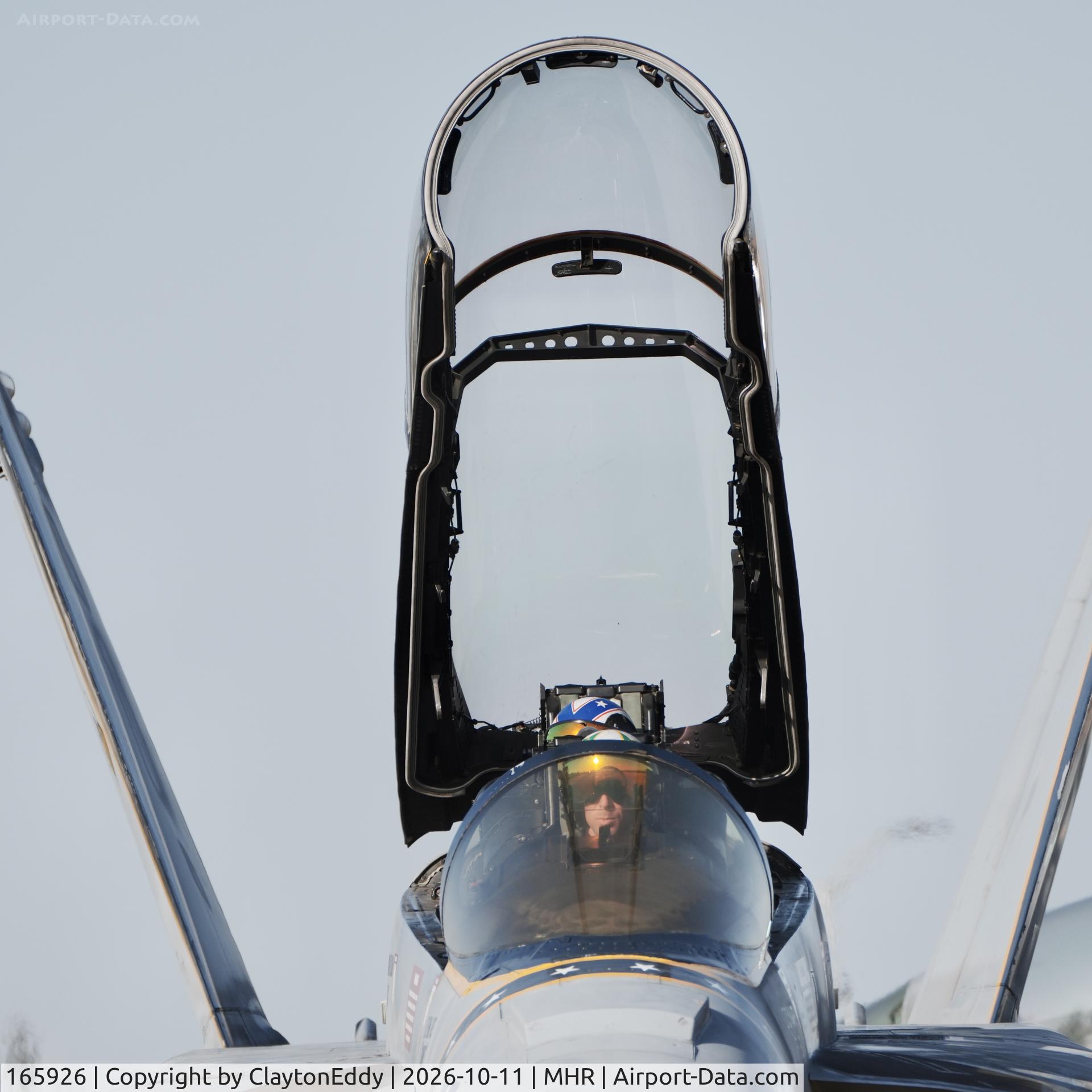 Aircraft 165926, 2003 Boeing F/A-18F Super Hornet, c/n F072, California Capital Airshow 2026, at MHR, photo by ClaytonEddy