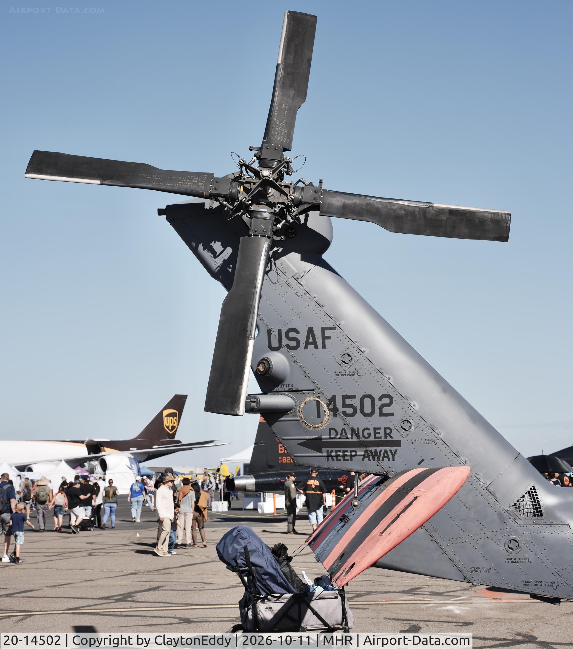 Aircraft 20-14502, 2022 Sikorsky (Lockheed Martin) HH-60W Jolly Green II, c/n 0000, California Capital Airshow 2026., at MHR, photo by ClaytonEddy
