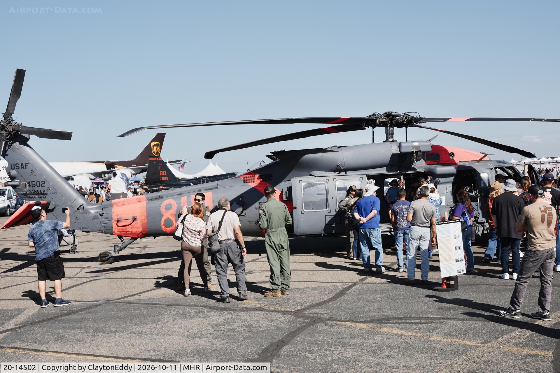 Aircraft 20-14502, 2022 Sikorsky (Lockheed Martin) HH-60W Jolly Green II, c/n 0000, California Capital Airshow 2026., at MHR, photo by ClaytonEddy