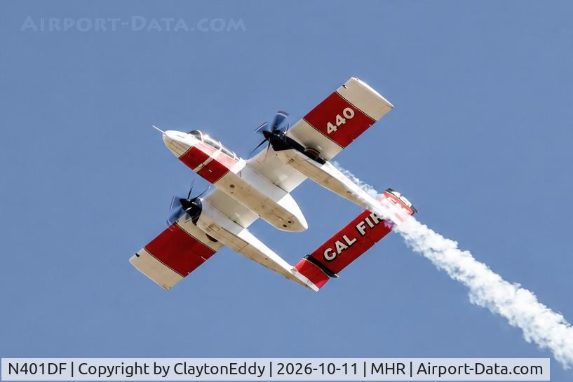 Aircraft N401DF, North American Rockwell OV-10A Bronco, c/n 305128M68, California Capital Airshow 2026, at MHR, photo by ClaytonEddy