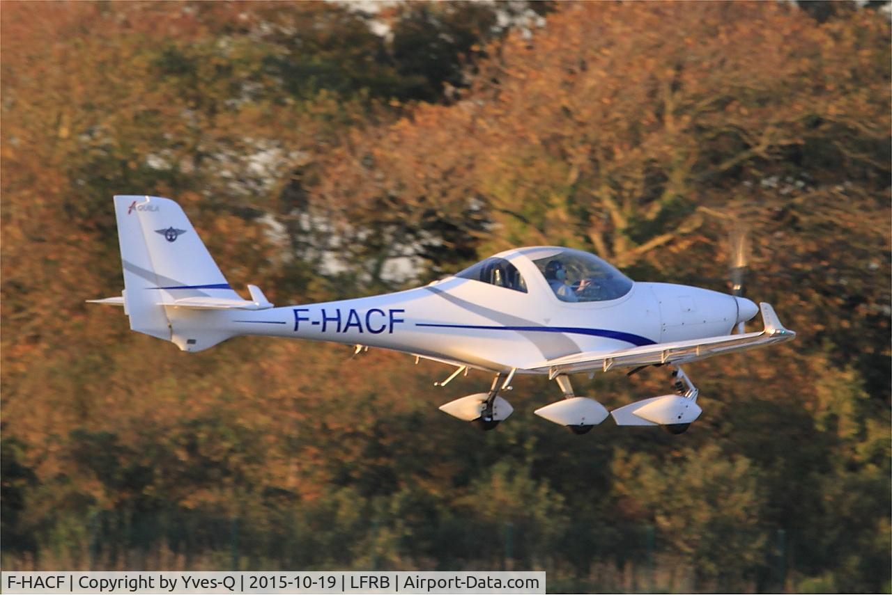 Aircraft F-HACF, Aquila A210 (AT01), c/n AT01-125, Aquila A210 (AT01), On final rwy 07R, Brest-Bretagne airport (LFRB-BES), at LFRB, photo by Yves-Q