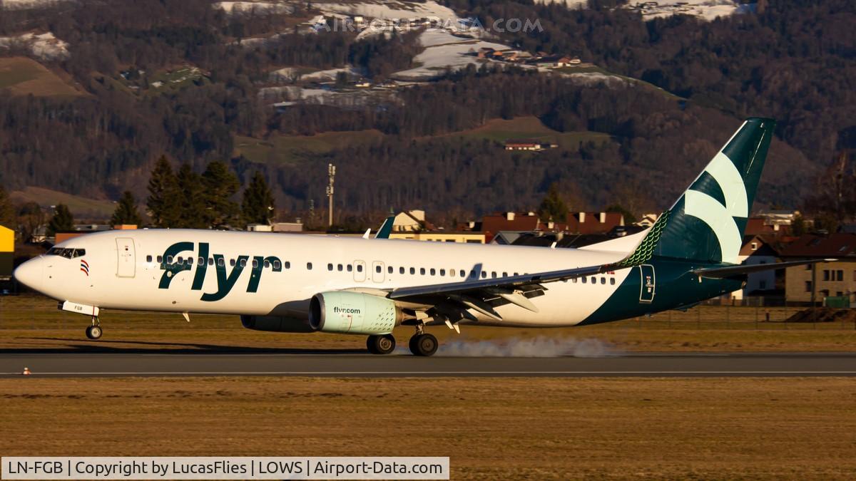 Aircraft LN-FGB, 2013 Boeing 737-82R, c/n 40881, Flyr B737-82R, at LOWS, photo by LucasFlies