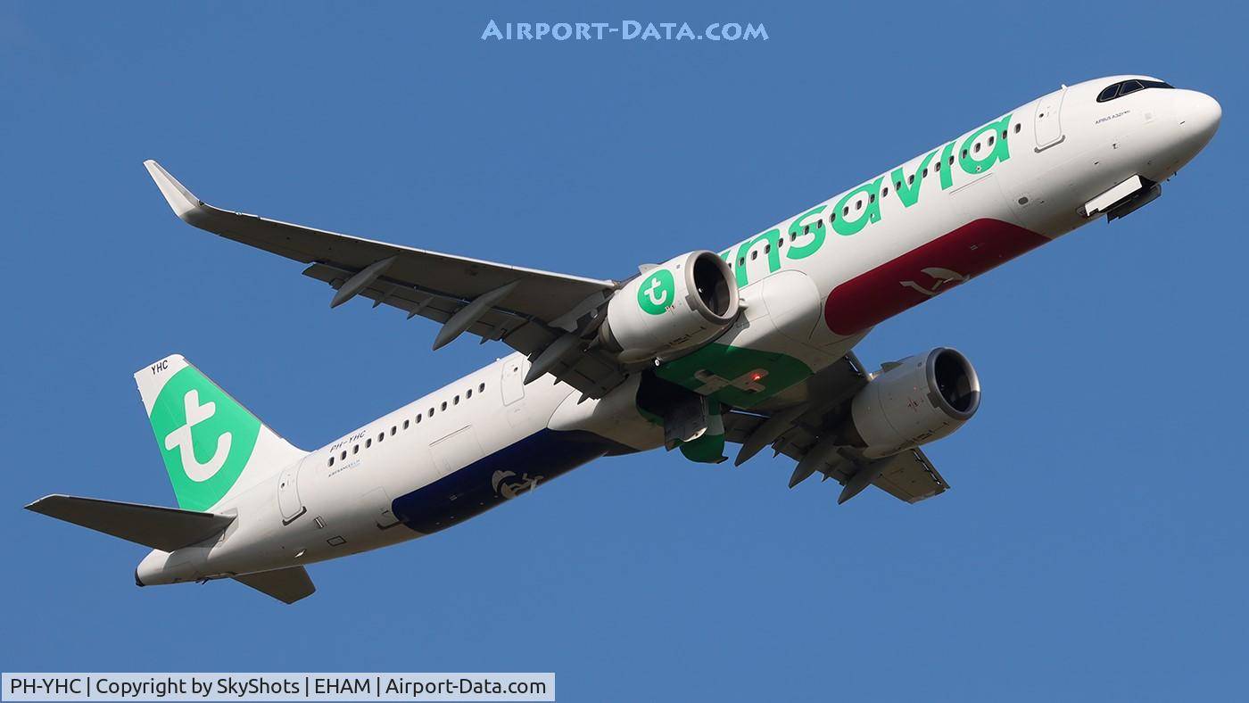 Aircraft PH-YHC, 2024 Airbus A321-252NX, c/n 12287, Transavia A321neo (PH-YHC), at EHAM, photo by SkyShots