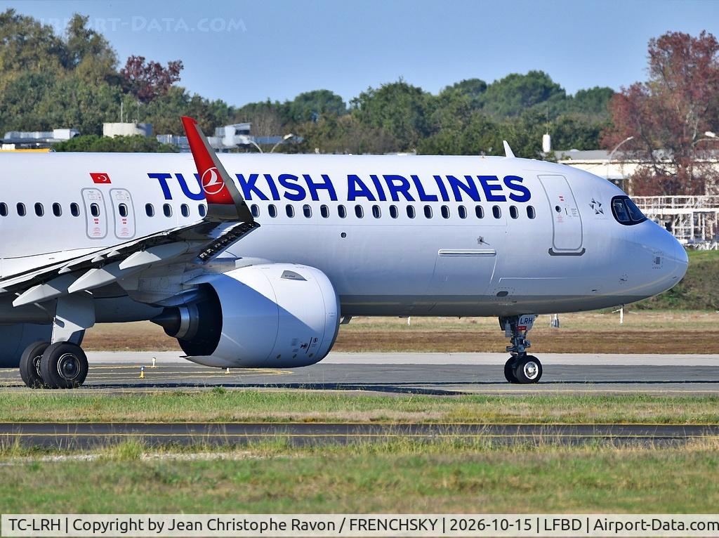 Aircraft TC-LRH, 2026 Airbus A321-271NX, c/n 13338, Bordeaux (BOD) Istanbul (IST) TK1390, at LFBD, photo by Jean Christophe Ravon / FRENCHSKY
