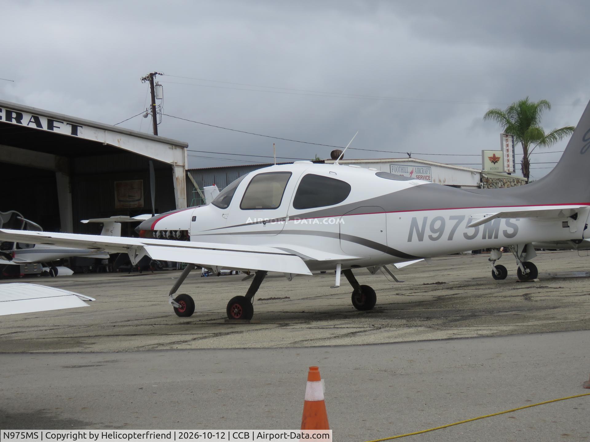Aircraft N975MS, 2008 Cirrus Design Corp SR22, c/n 3001, Being worked on, at CCB, photo by Helicopterfriend
