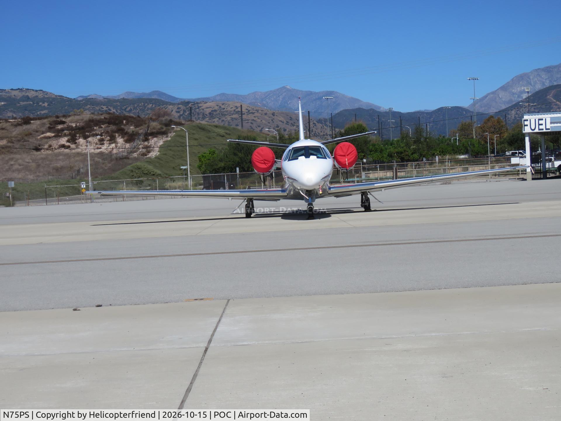 Aircraft N75PS, 2007 Cessna 560 Citation Excel XLS, c/n 560-5719, Twin PWC PW545B, at POC, photo by Helicopterfriend
