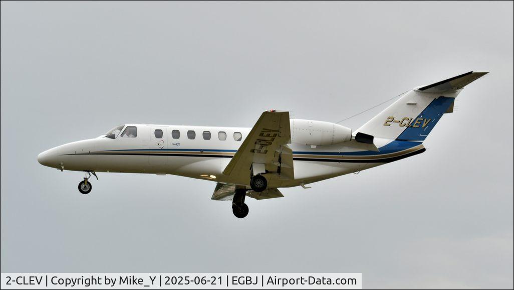 Aircraft 2-CLEV, 2000 Cessna 525A CitationJet CJ2, c/n 525A0003, 2000 Cessna 525A Citationjet CJ2 arriving at Gloucestershire Airport, at EGBJ, photo by Mike_Y