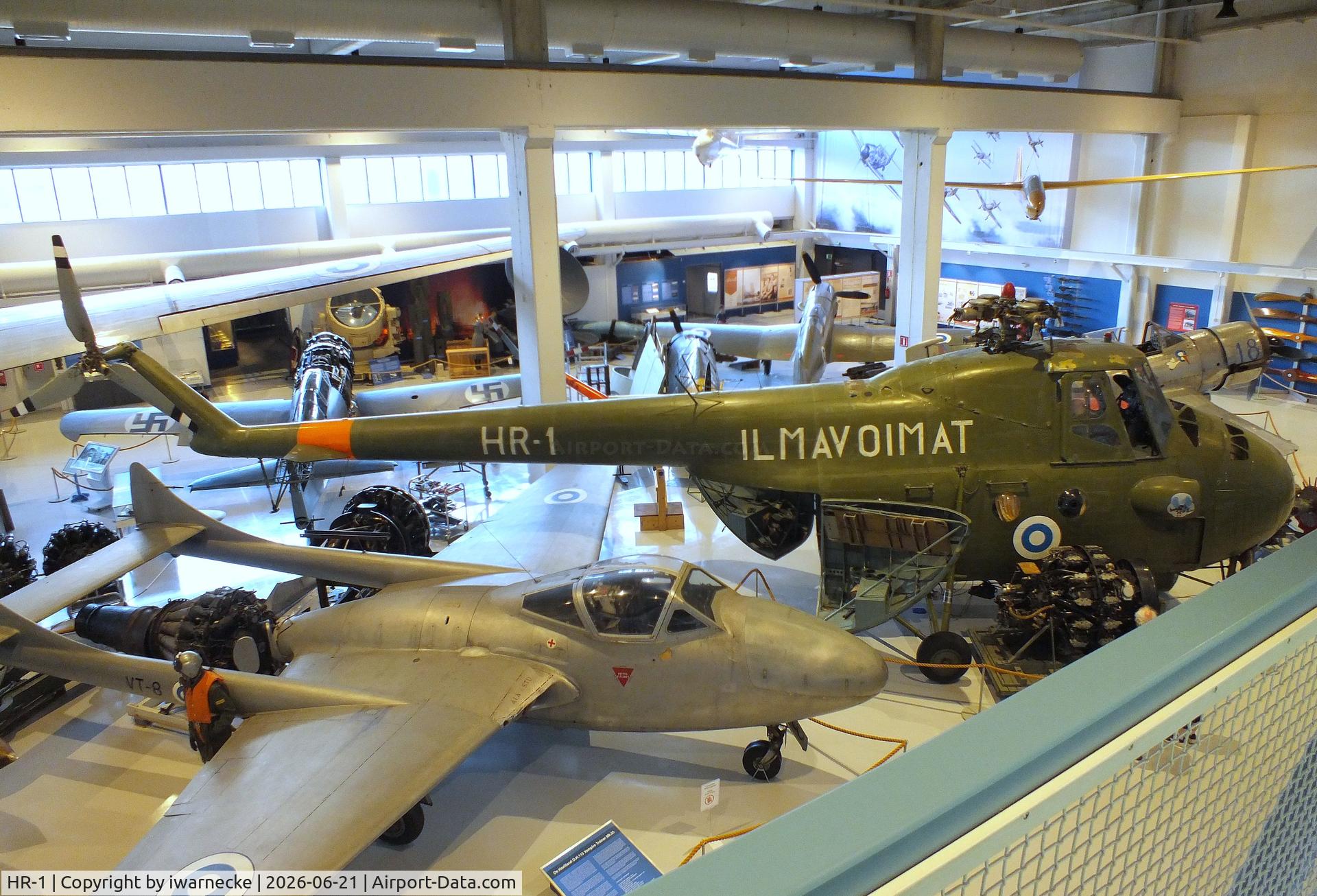 Aircraft HR-1, Mil Mi-4 Hound, c/n 07114, Mil Mi-4 HOUND (minus main rotor blades) at the Suomen Ilmavoimamuseo (Finnish Air Force Museum, formerly known as Keski-Suomen Ilmailumuseo / Aviation Museum of Central Finland), Jyväskylä-Tikkakoski, photo by iwarnecke