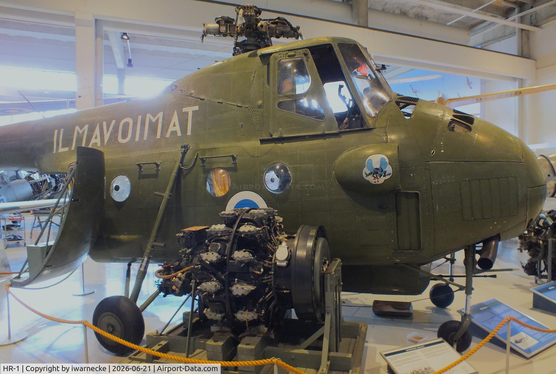Aircraft HR-1, Mil Mi-4 Hound, c/n 07114, Mil Mi-4 HOUND (minus main rotor blades) at the Suomen Ilmavoimamuseo (Finnish Air Force Museum, formerly known as Keski-Suomen Ilmailumuseo / Aviation Museum of Central Finland), Jyväskylä-Tikkakoski, photo by iwarnecke