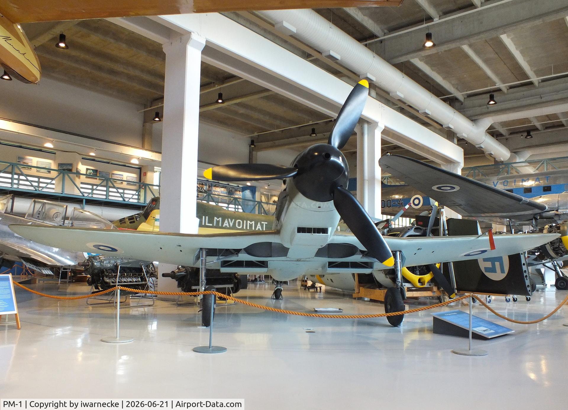 Aircraft PM-1, 1945 VL Pyörremyrsky, c/n 1, Valtion lentokonetehdas VL Pyörremyrsky at the Suomen Ilmavoimamuseo (Finnish Air Force Museum, formerly known as Keski-Suomen Ilmailumuseo / Aviation Museum of Central Finland), Jyväskylä-Tikkakoski, photo by iwarnecke