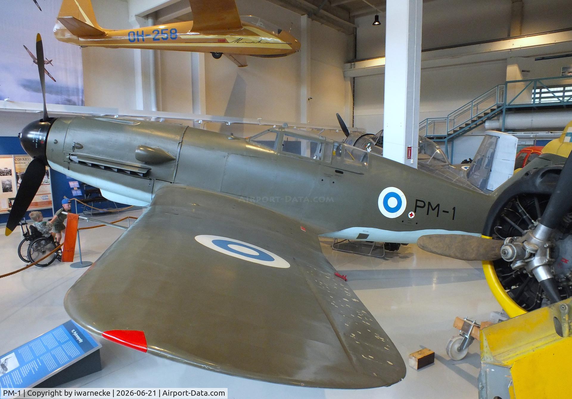 Aircraft PM-1, 1945 VL Pyörremyrsky, c/n 1, Valtion lentokonetehdas VL Pyörremyrsky at the Suomen Ilmavoimamuseo (Finnish Air Force Museum, formerly known as Keski-Suomen Ilmailumuseo / Aviation Museum of Central Finland), Jyväskylä-Tikkakoski, photo by iwarnecke