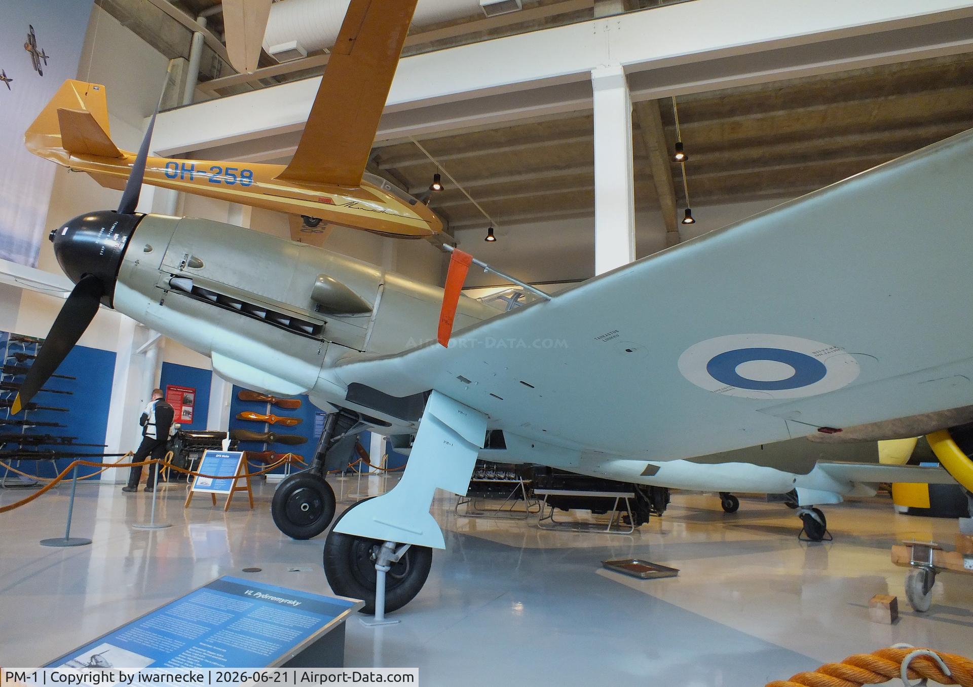 Aircraft PM-1, 1945 VL Pyörremyrsky, c/n 1, Valtion lentokonetehdas VL Pyörremyrsky at the Suomen Ilmavoimamuseo (Finnish Air Force Museum, formerly known as Keski-Suomen Ilmailumuseo / Aviation Museum of Central Finland), Jyväskylä-Tikkakoski, photo by iwarnecke