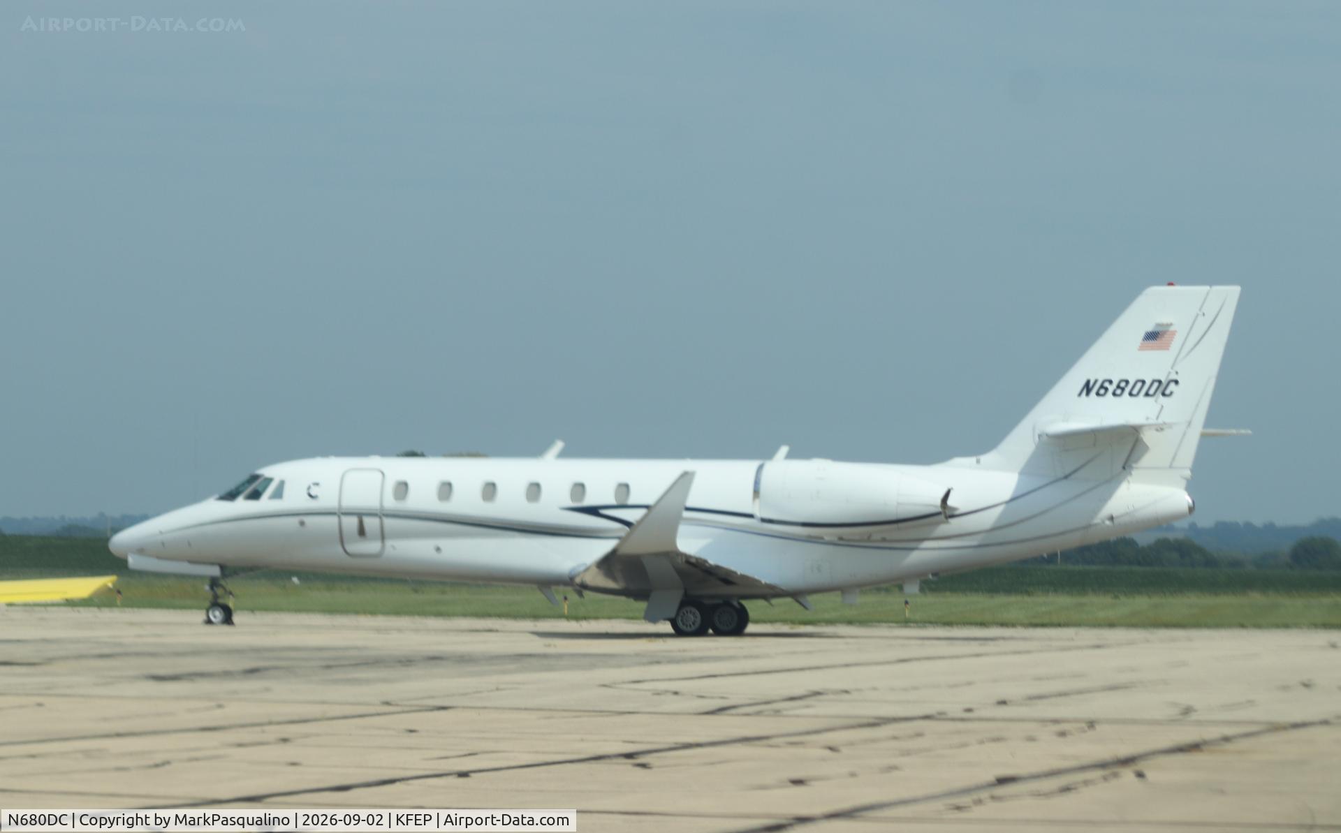 Aircraft N680DC, 2007 Cessna 680 Citation Sovereign, c/n 680-0146, Cessna 680, at KFEP, photo by MarkPasqualino