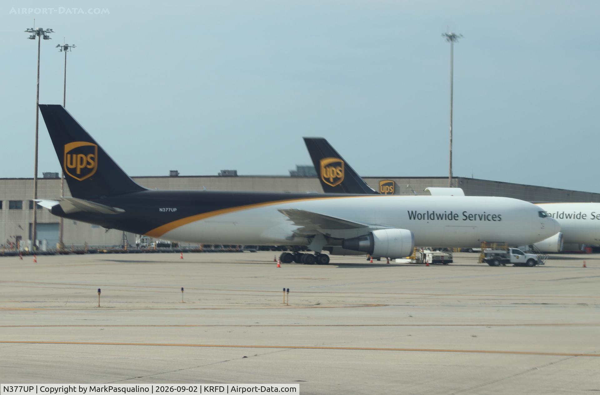 Aircraft N377UP, 2021 Boeing 767-3S2ERF, c/n 66812 l/n 1262, Boeing 767-3S2ERF, at KRFD, photo by MarkPasqualino