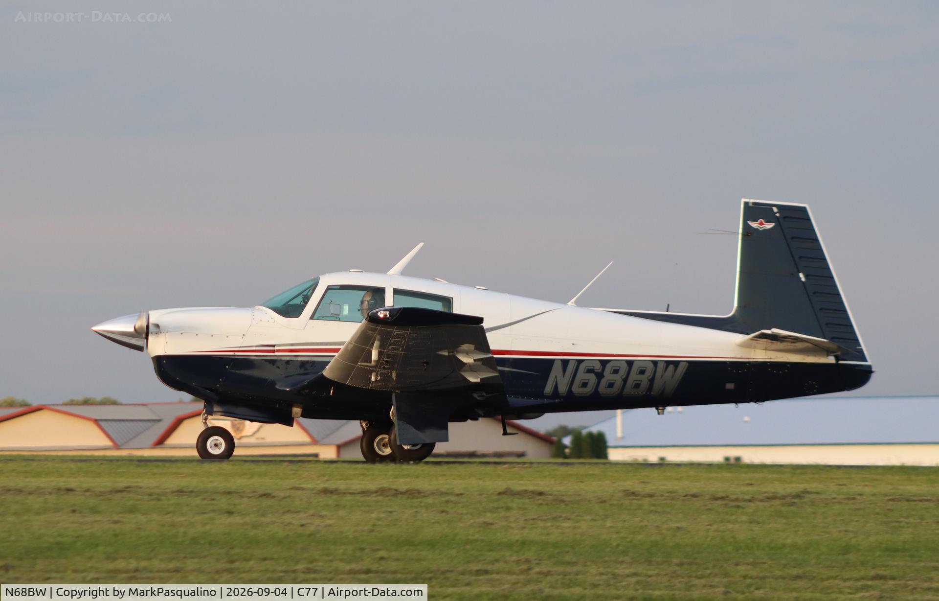 Aircraft N68BW, 1969 Mooney M20E, c/n 700007, Mooney M20E, at C77, photo by MarkPasqualino