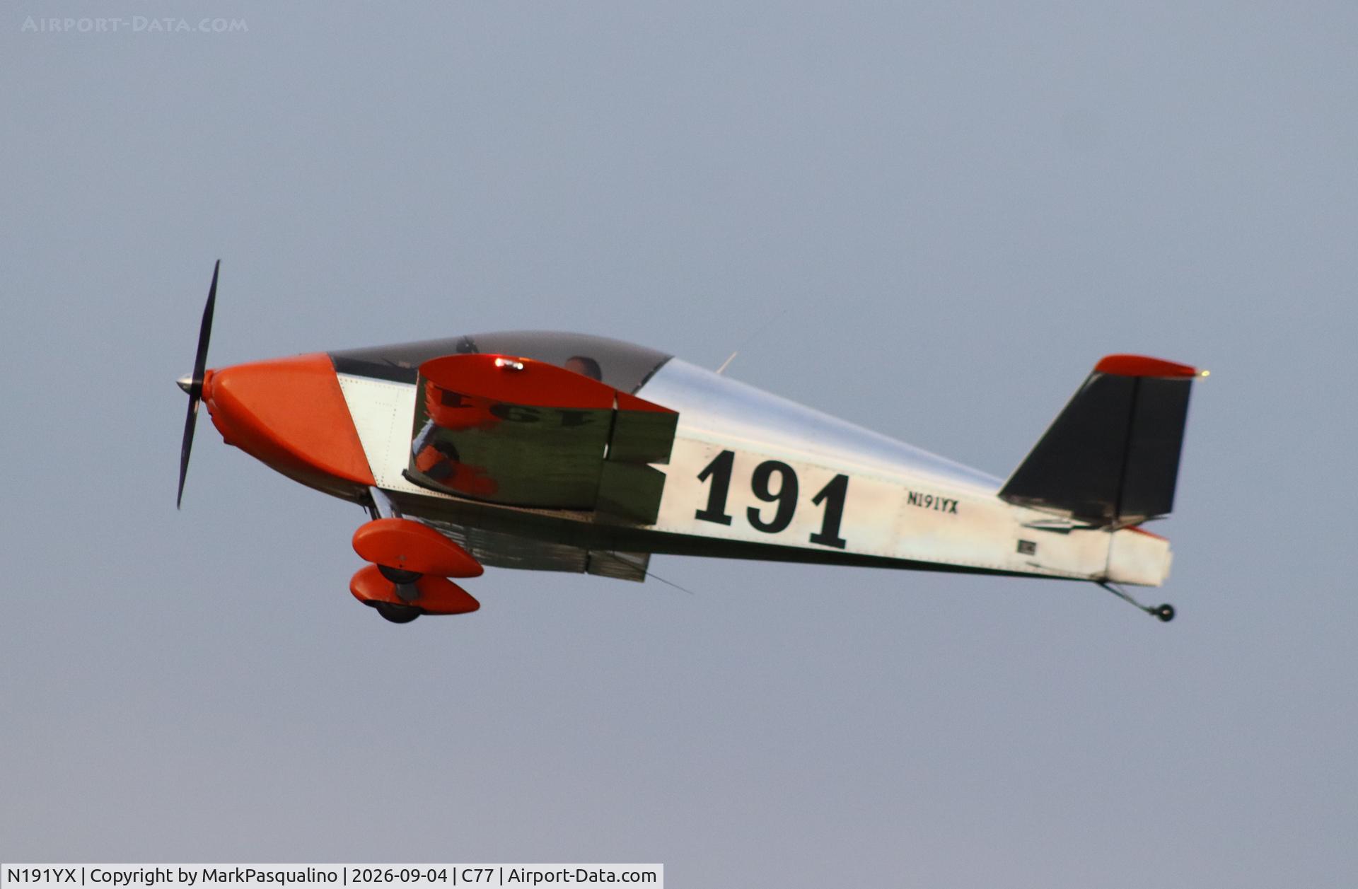 Aircraft N191YX, 2022 Sonex Waiex, c/n W0191, Sonex Waiex, at C77, photo by MarkPasqualino