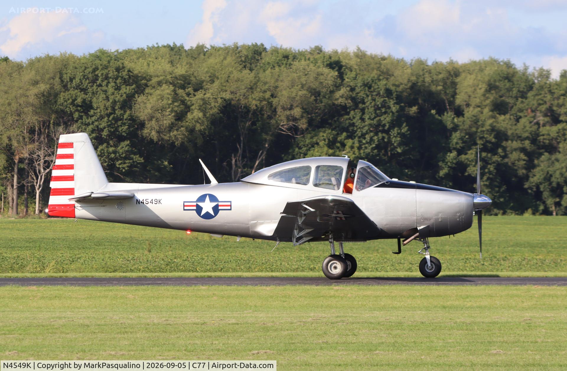Aircraft N4549K, 1948 Ryan Navion, c/n NAV-4-1549, Ryan Navion, at C77, photo by MarkPasqualino