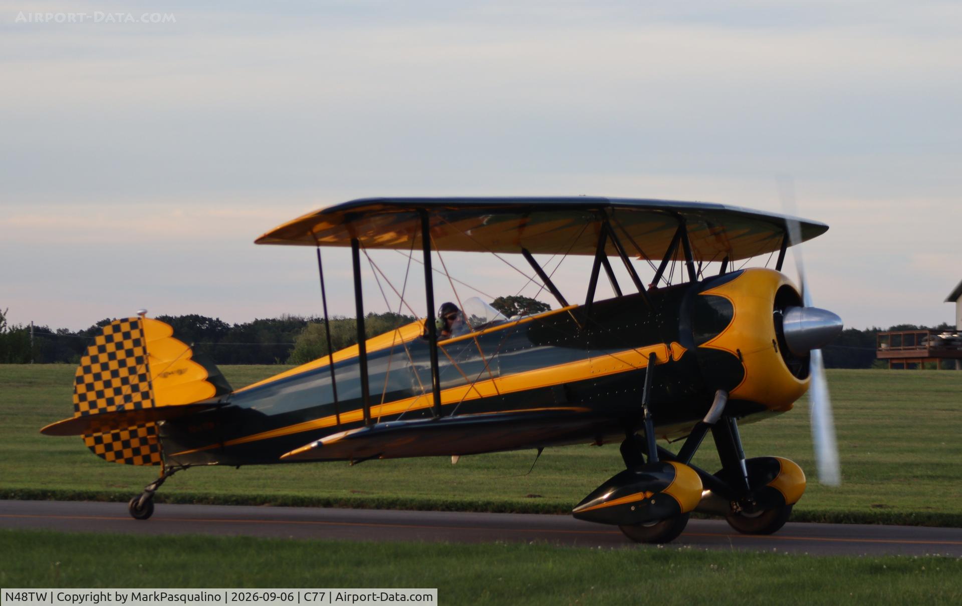 Aircraft N48TW, 2003 WACO Taperwing T-10 Replica, c/n 2501, Waco Taperwing T-10 (Replica), at C77, photo by MarkPasqualino
