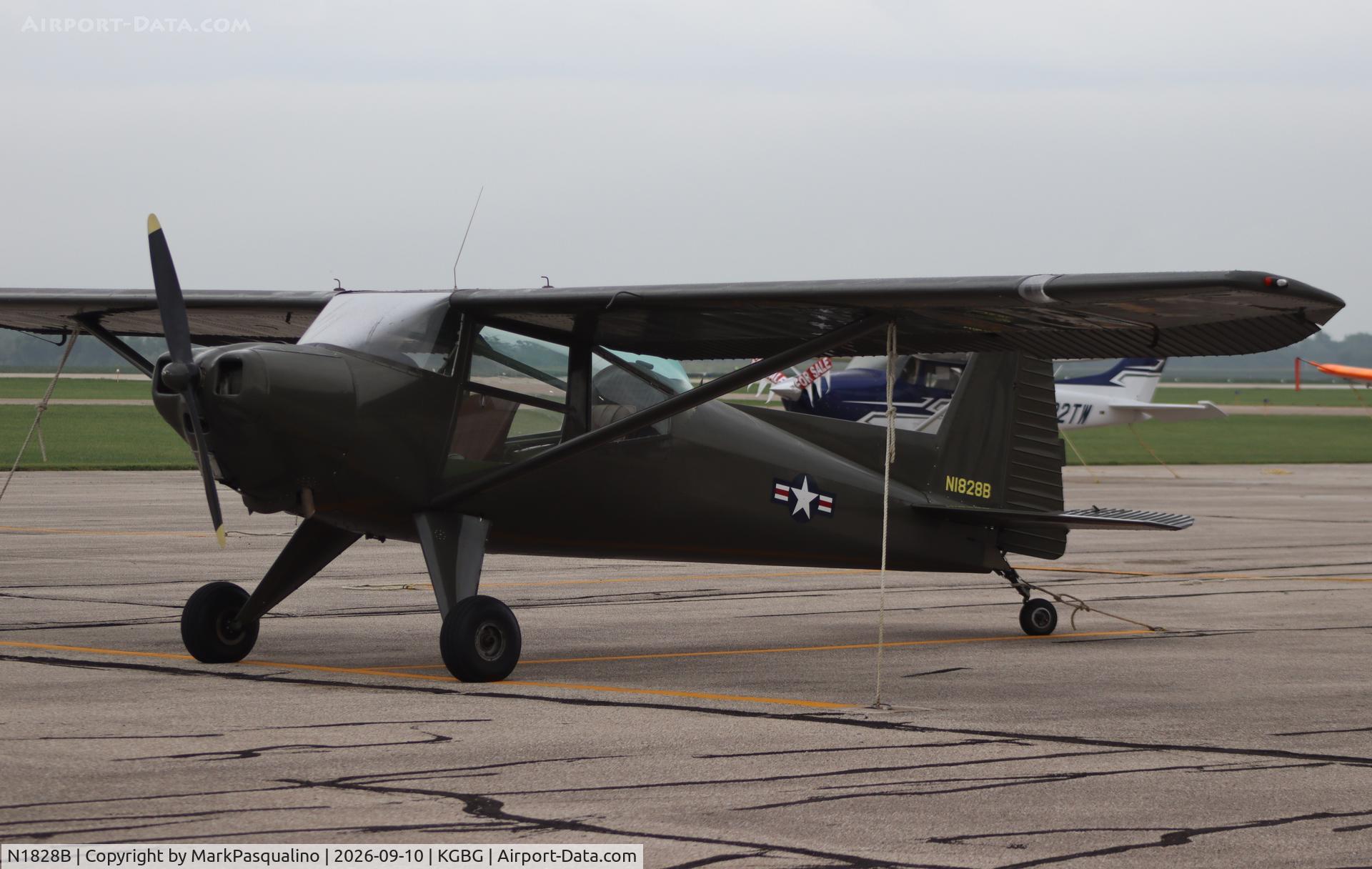 Aircraft N1828B, 1948 Luscombe T-8F Silvaire, c/n 6255, Luscombe T-8F, at KGBG, photo by MarkPasqualino