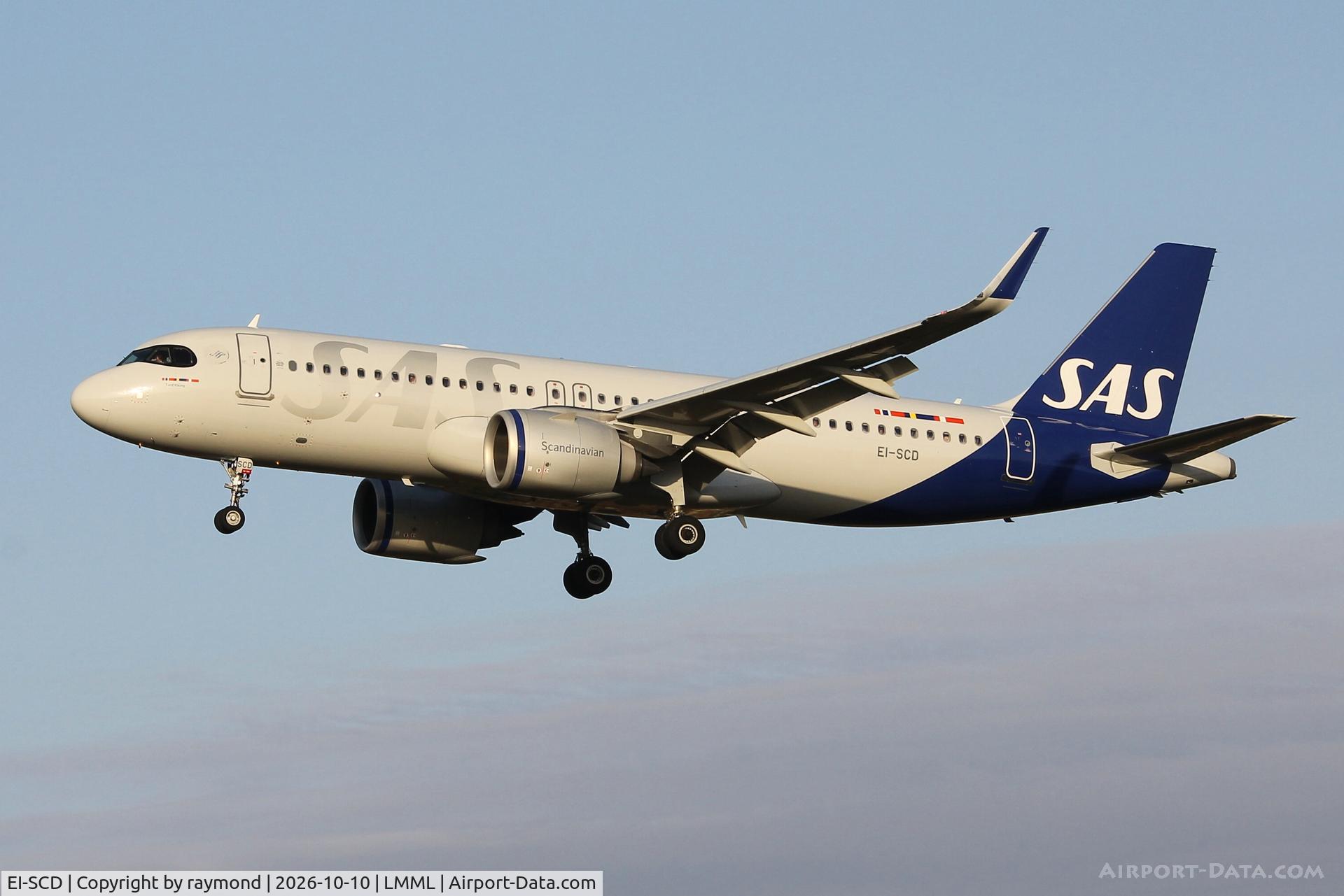 Aircraft EI-SCD, 2023 Airbus A320-251N, c/n 11759, Airbus A320-251N reg EI-SCD of Scandinavian Airlines landing in Malta RW31., at LMML, photo by raymond