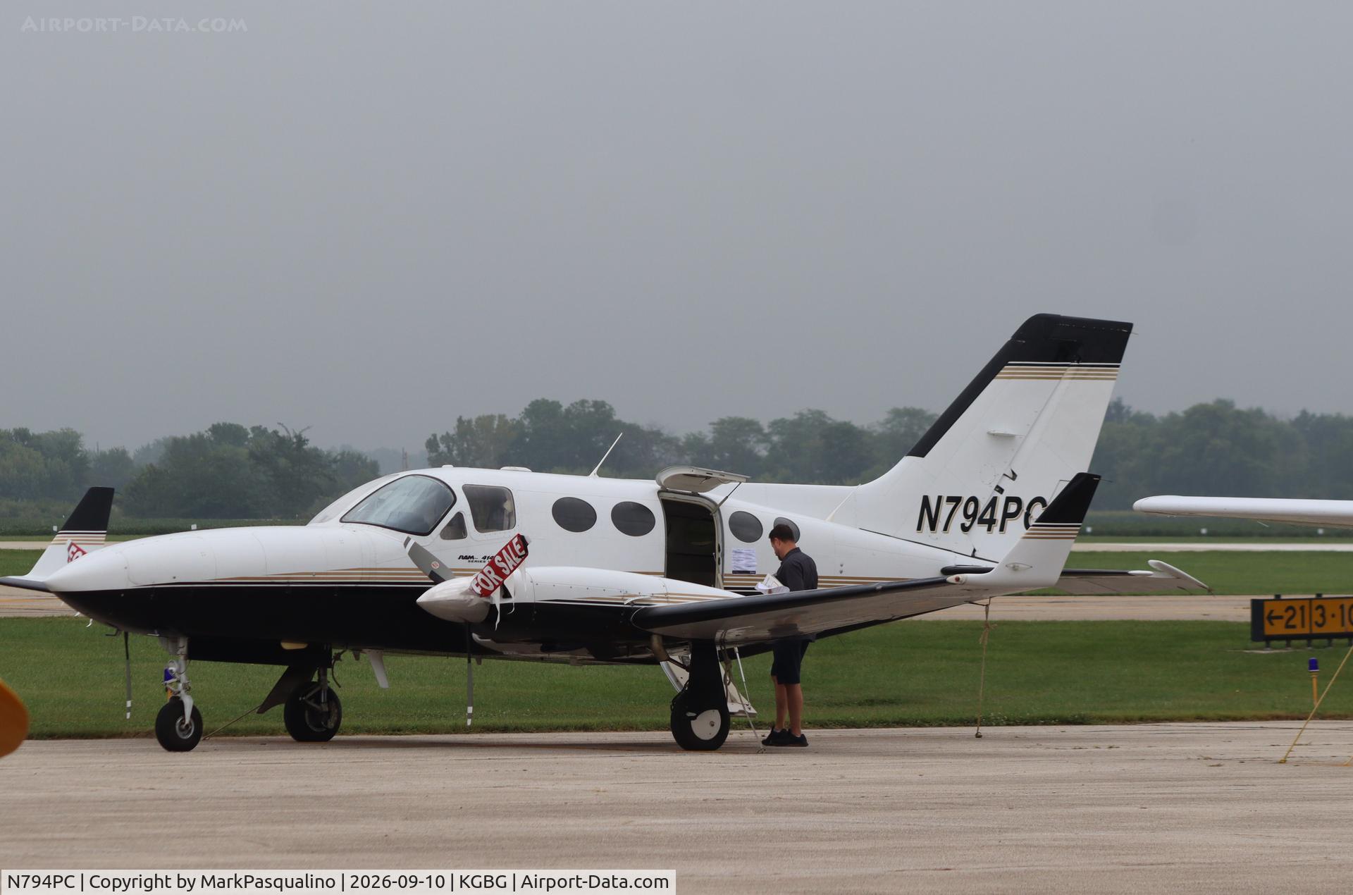 Aircraft N794PC, 1978 Cessna 414A Chancellor, c/n 414A0098, Cessna 414A, at KGBG, photo by MarkPasqualino