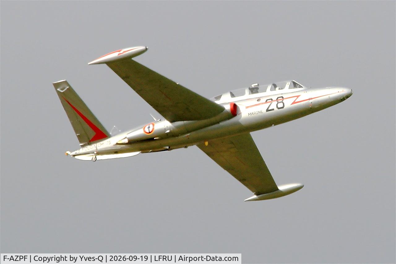 Aircraft F-AZPF, Fouga CM-175 Zephyr, c/n 28, Fouga CM-175 Zephyr, On display, Morlaix-Ploujean airport (LFRU-MXN), at LFRU, photo by Yves-Q
