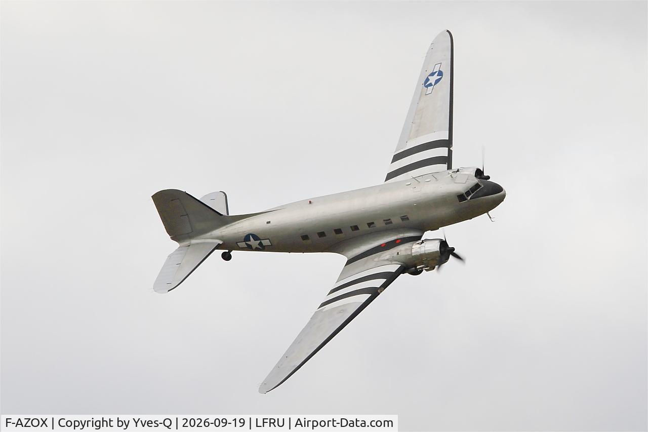 Aircraft F-AZOX, 1945 Douglas DC-3C-S1C3G (C-47B-35-DK), c/n 16604 l/n 33352, Douglas DC-3C-S1C3G, On display, Morlaix-Ploujean airport (LFRU-MXN), at LFRU, photo by Yves-Q