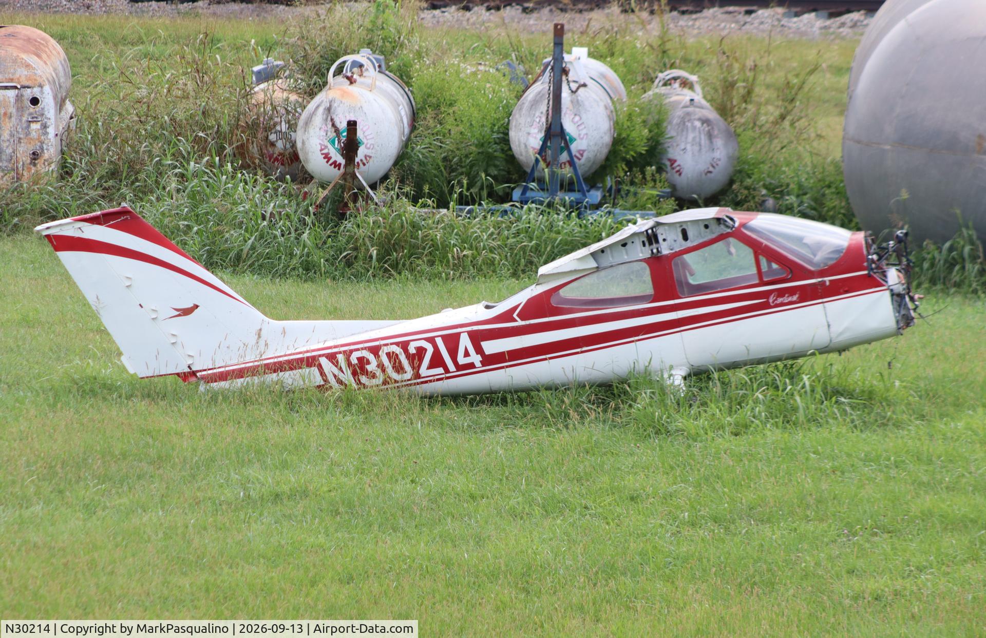 Aircraft N30214, 1968 Cessna 177 Cardinal, c/n 17701125, Cessna 177 Located between Topeka, Kansas and Atchison, Kansas in a field, photo by MarkPasqualino