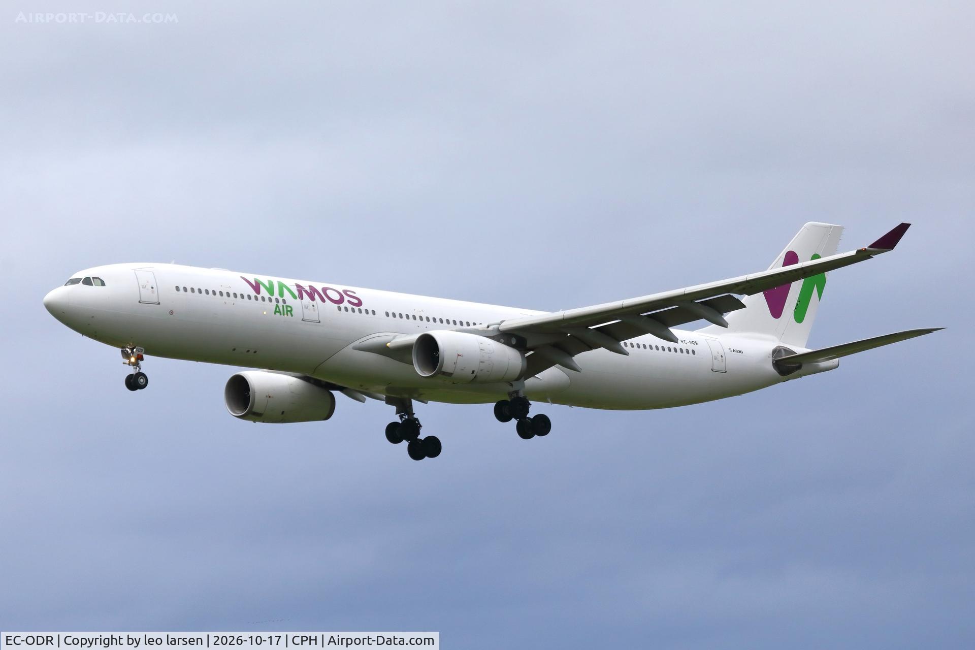 Aircraft EC-ODR, 2010 Airbus A330-343X, c/n 1103, Copenhagen 17.2026 landing on R-04L, at CPH, photo by leo larsen