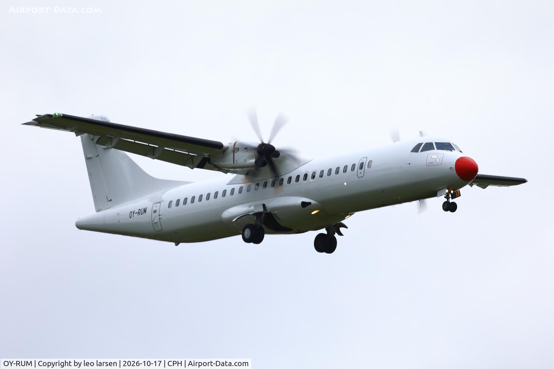 Aircraft OY-RUM, 2014 ATR ATR 72-600 (72-212A), c/n 1164, Copenhagen 17.10.2026, at CPH, photo by leo larsen