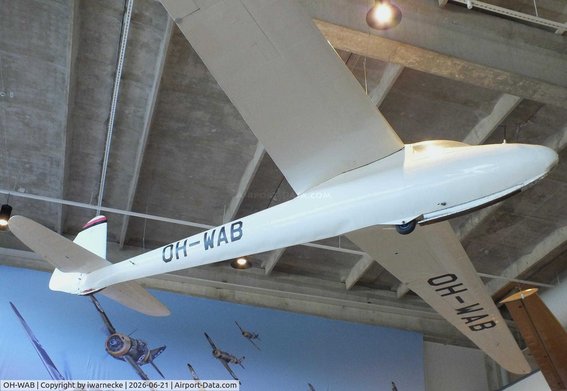 Aircraft OH-WAB, 1939 DFS Weihe, c/n 201, DFS Weihe at the Suomen Ilmavoimamuseo (Finnish Air Force Museum, formerly known as Keski-Suomen Ilmailumuseo / Aviation Museum of Central Finland), Jyväskylä-Tikkakoski, photo by iwarnecke